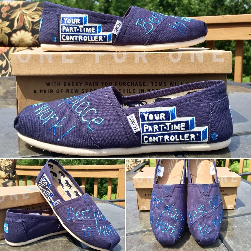Your Part-Time Controller custom hand painted TOMS